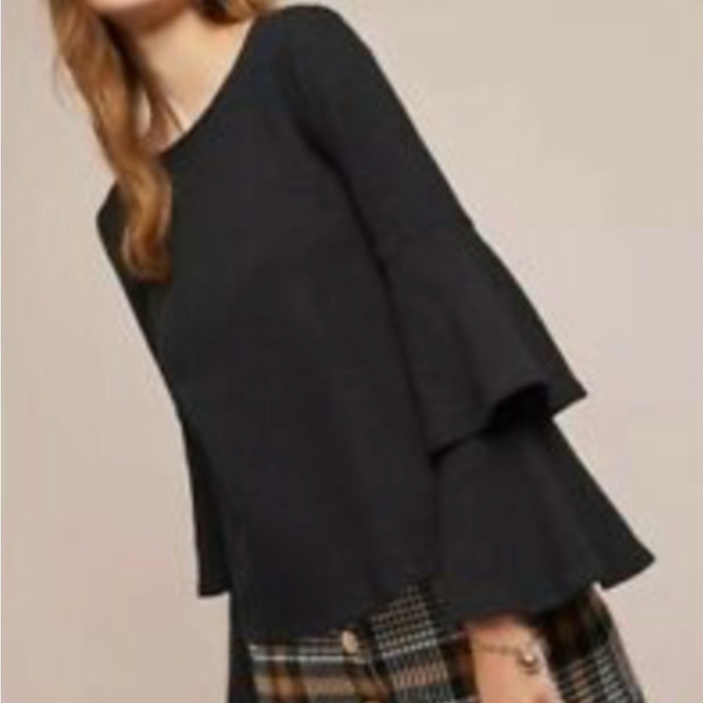 Anthropologie ERI + ALI  Bell Sleeve Blouse